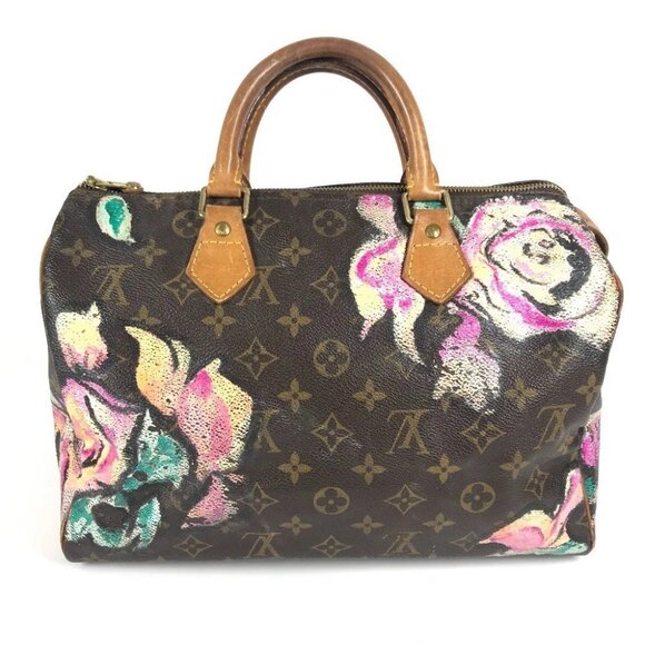 LOUIS VUITTON M48610 Monogram Rose Speedy30 Hand Bag MonogramCanvas Brown/pink - Picture 2 of 15